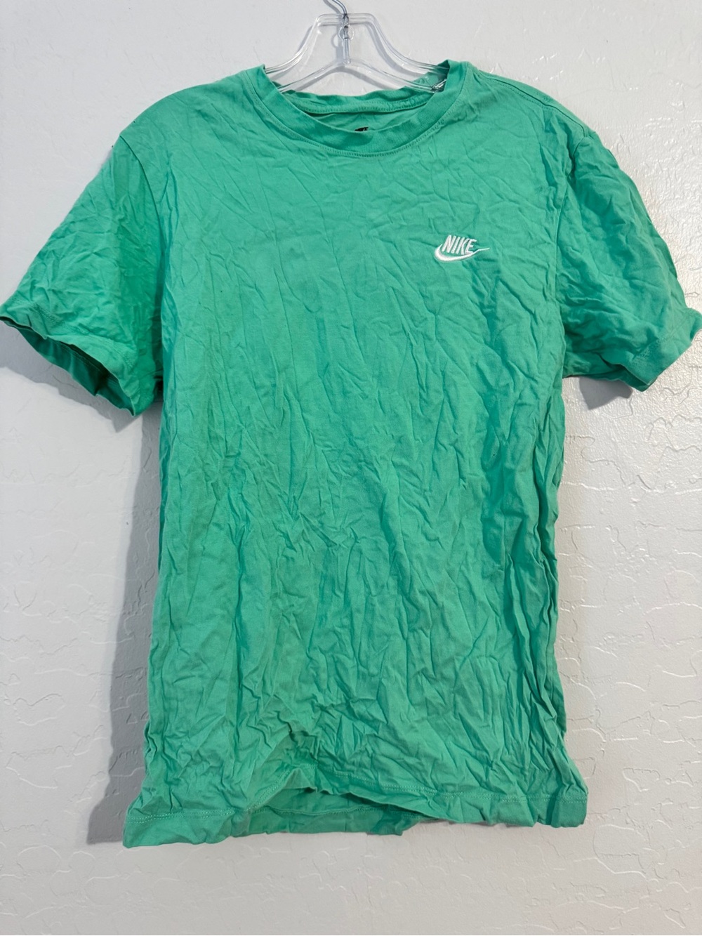 👕Nike The Nike Tee Green Solid Logo Crew Neck Short Sleeve T-Shirt Men's M